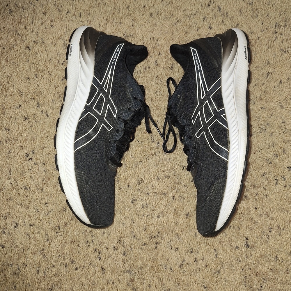 Asics Black and White Athletic Shoes - Picture 4 of 9